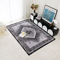 Thảm Lông Dài Sợi Dày Cao Cấp Dệt Điểm Họa Tiết Châu Âu