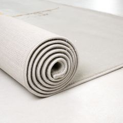 Thảm Lông Sợi Ngắn Xám Diểm Màu Vàng Ánh Bạc