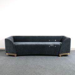 Ghế Sofa Dài Nhung Phối Viền Vàng Cách Điệu