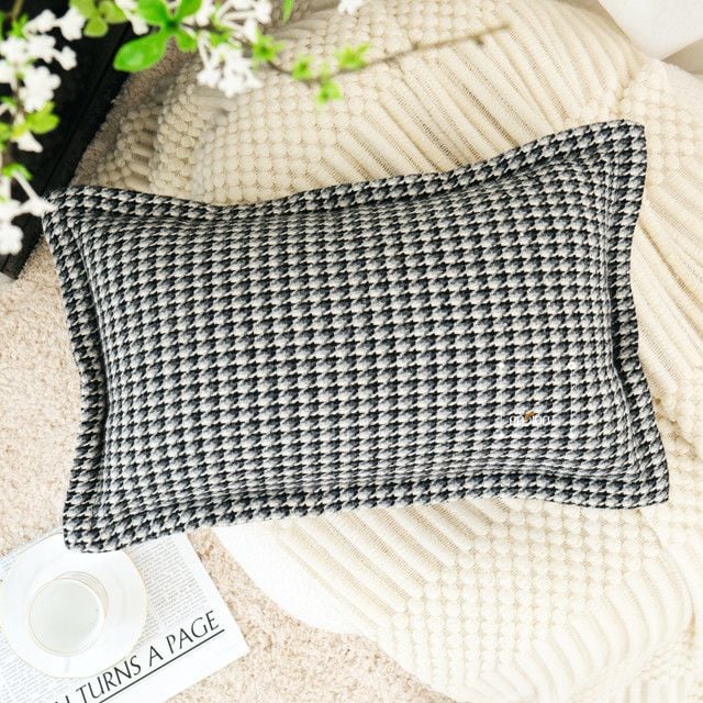 Set Vỏ Gối Tựa Lưng Dệt Sợi Jacquard Đính Sợi Kim Tuyến Dệt Sọc Hiện Đại