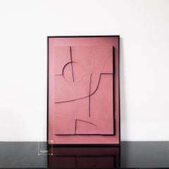 Tranh Kính Treo Tường Phong Cách Nghê Thuật  Wabi-Sabi Màu Morandi 40x60cm