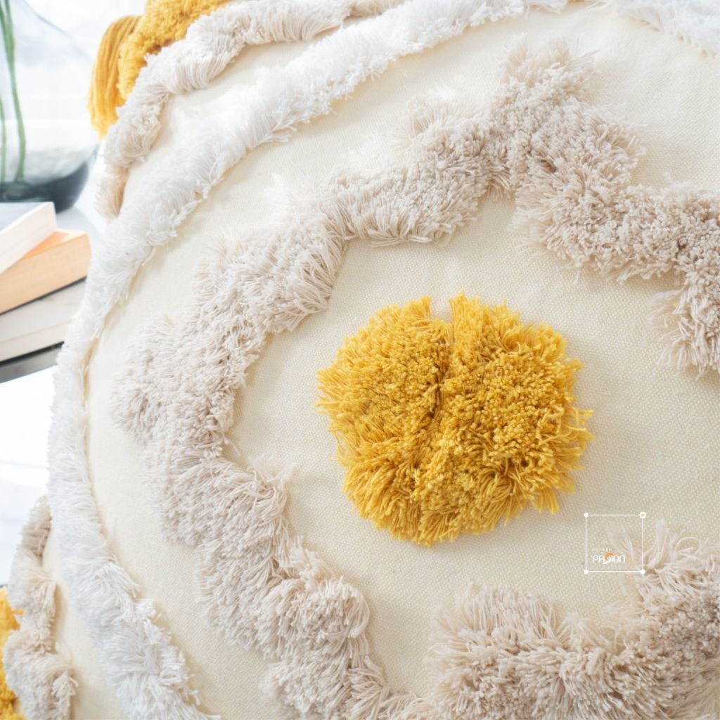 Vỏ Gối Tựa Lưng Sofa Bohemian Dệt Hoa Nổi