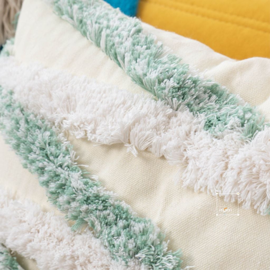 Vỏ Gối Tựa Lưng Sofa Bohemian Dệt Hoa Nổi