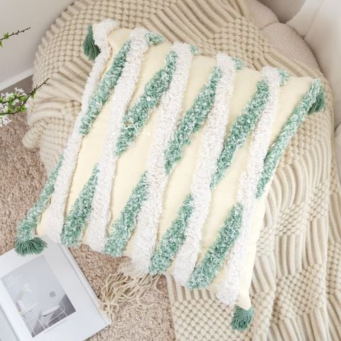Set Vỏ Gối Tựa Lưng Hoa Xanh Lá Sang Trọng
