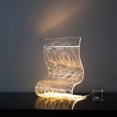 Đèn Bàn Sáng Tạo Decor Không Gian Kiểu Gợn Sóng