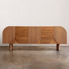 Tủ Cabinet Gỗ Phối Vân Sọc Ngang