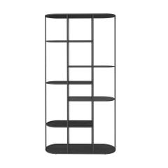 Kệ Sách Kệ Decor Ngăn Phòng Khung Sắt Mặt Gỗ Black Oak