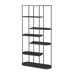 Kệ Sách Kệ Decor Ngăn Phòng Khung Sắt Mặt Gỗ Black Oak