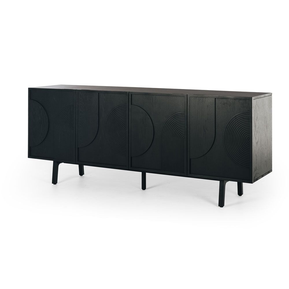 Tủ sideboard gợn sóng gân gỗ Arc