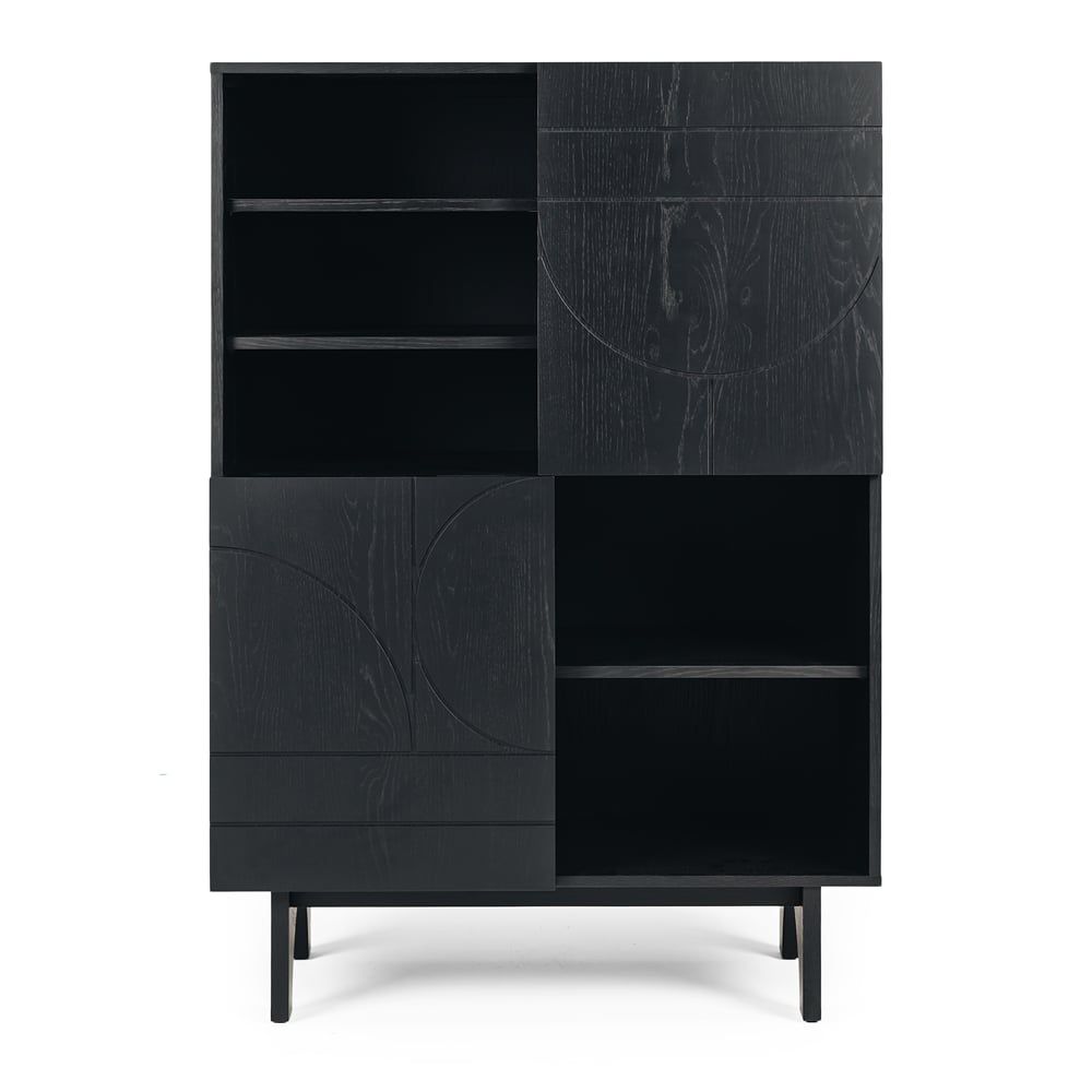 Tủ Rượu Decor Hightboard Oak - Màu Đen