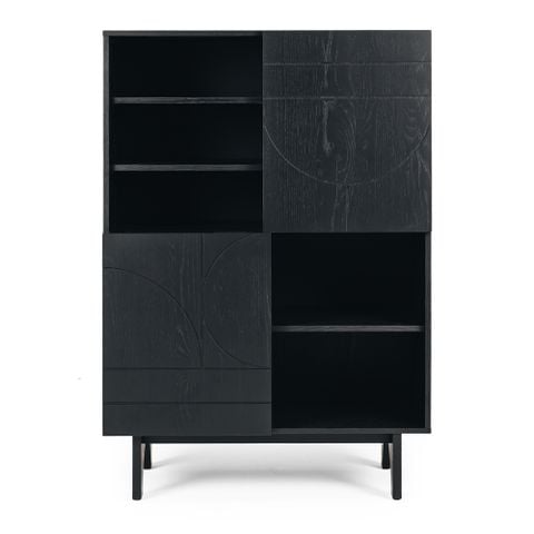 Tủ Rượu Decor Hightboard Oak - Màu Đen