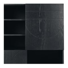 Tủ Rượu Decor Hightboard Oak - Màu Đen
