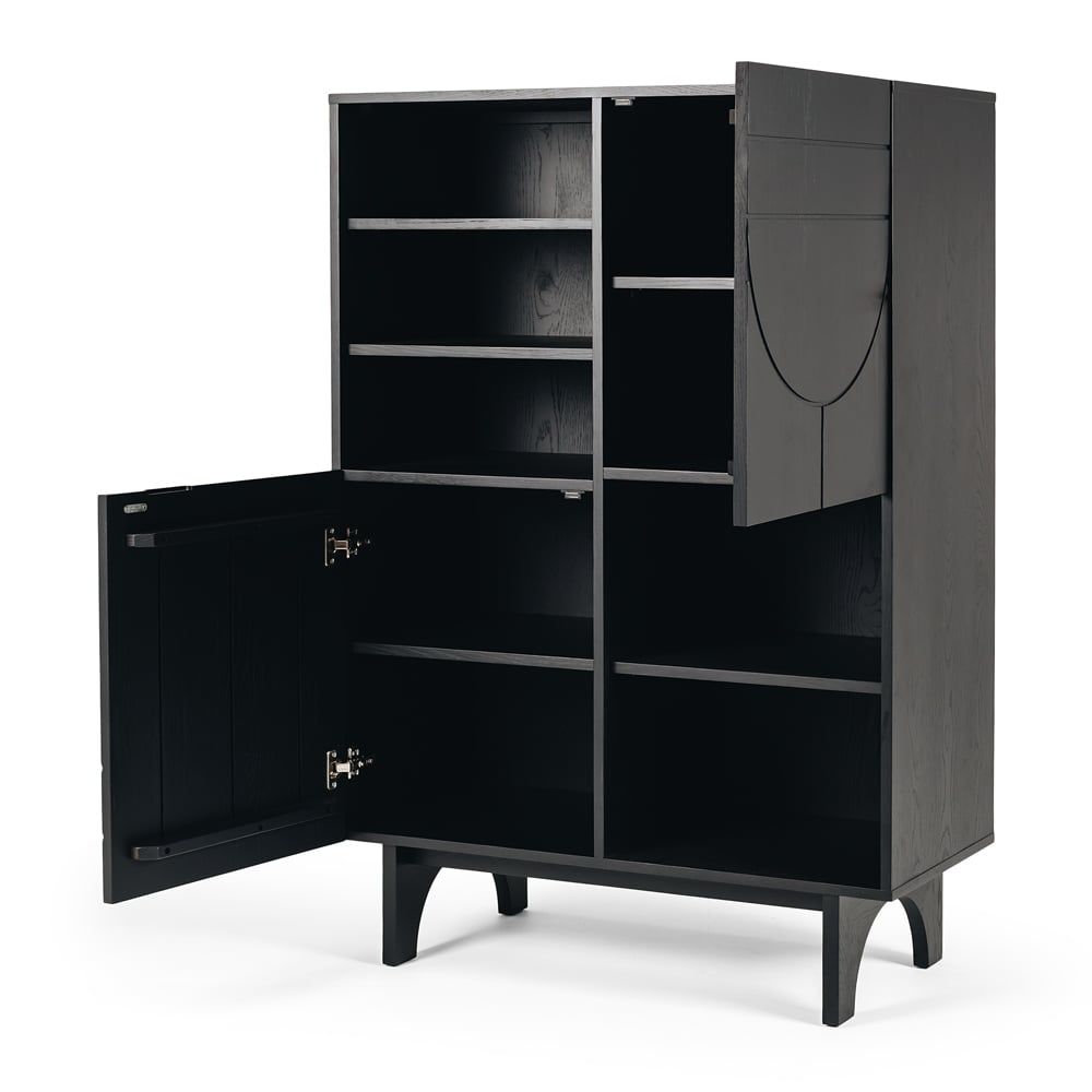 Tủ Rượu Decor Hightboard Oak - Màu Đen