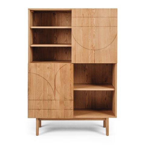 Tủ Rượu Decor Hightboard Oak - Màu Gỗ