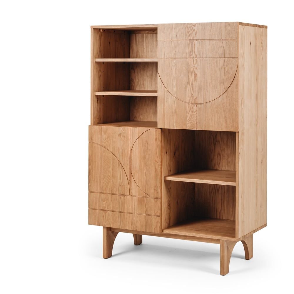 Tủ Rượu Decor Hightboard Oak - Màu Gỗ