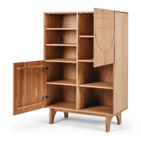 Tủ Rượu Decor Hightboard Oak - Màu Gỗ