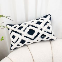 Set Vỏ Gối Tựa Lưng Linen Cao Cấp Thêu Hoa Văn Dệt Nổi Tây Âu