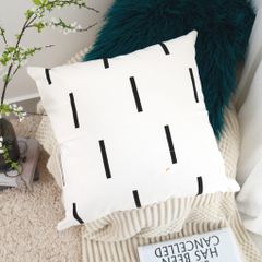 Set Vỏ Gối Tựa Lưng Sofa Amazonian Cotton Phối Da Trắng Nâu