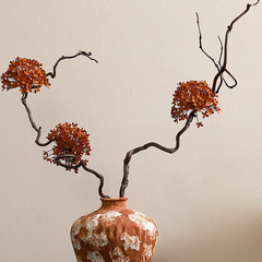 Hoa Nâu Đỏ Phong Cách Wabi Sabi