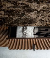 Tủ Sideboard Gỗ Tần Bì Mặt Đá Gardinia