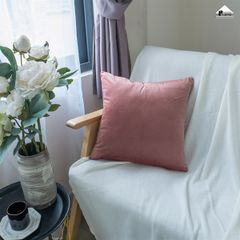 Vỏ Gối Tựa Lưng Sofa Nhung Trơn Màu Sắc Hiện Đại
