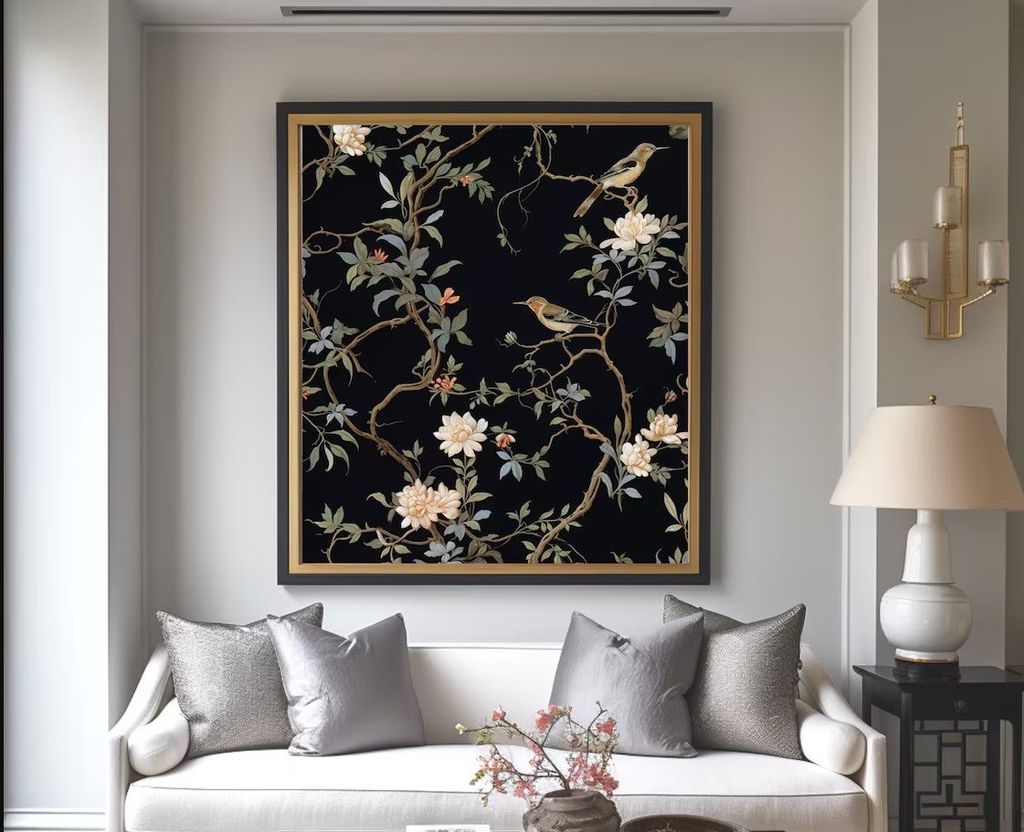 Tranh Treo Tường Phong Cách Chinoiserie Vintage