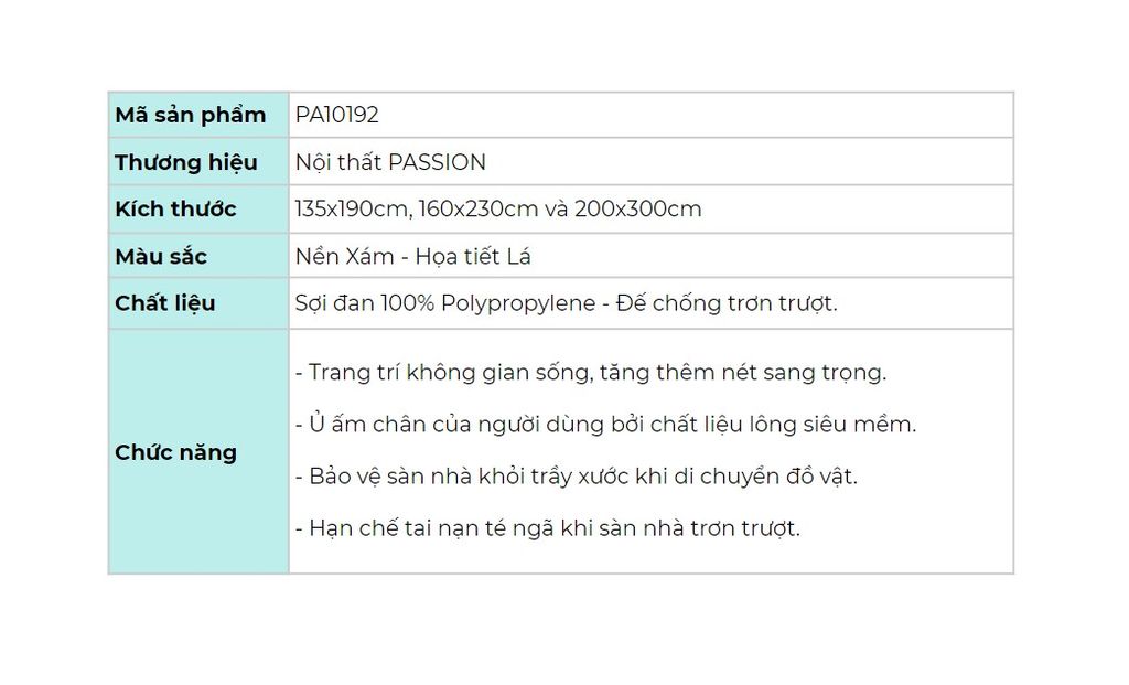 Thảm Lông Sợi Ngắn Thảm Phòng Khách Thổ Nhĩ Kỳ Họa Tiết Chiếc Lá Xanh Vàng