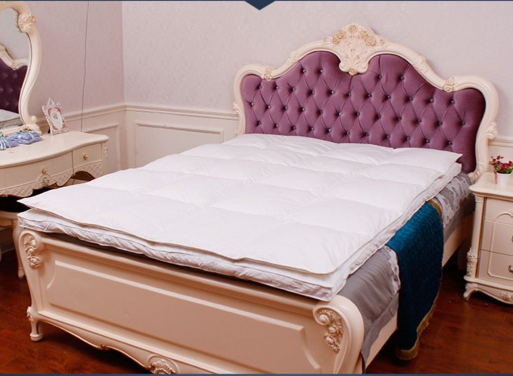 Tấm Làm Mềm Nệm Lông Ngỗng 2 Lớp Khách Sạn
