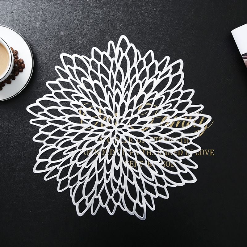 Tấm Lót Bàn Ăn Placemat In Cách Nhiệt Bronzing Sang Trọng