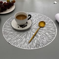 Tấm Lót Bàn Ăn Placemat In Cách Nhiệt Bronzing Sang Trọng