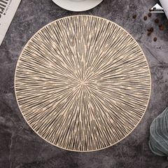 Tấm Lót Bàn Ăn Placemat In Cách Nhiệt Bronzing Sang Trọng