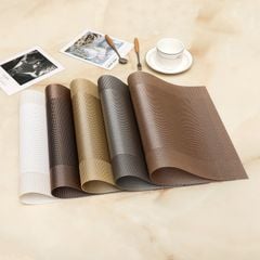 Tấm Lót Bàn Ăn Caro Viền Sọc Phong Cách Châu Âu