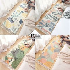 Thảm Canvas Trang Trí Chân Giường Thảm Trải Sàn Chống Trượt Dài