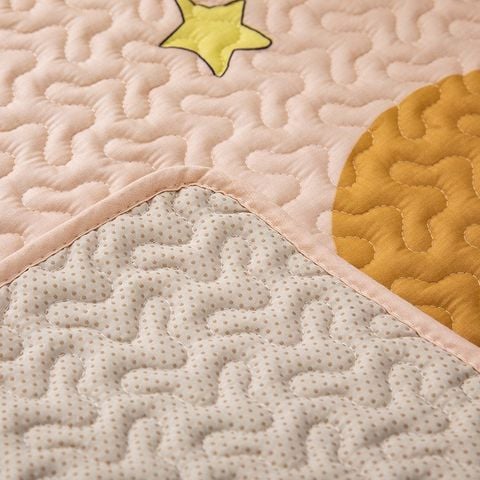Thảm Cotton Trải Sàn Họa Tiết Sắc Màu Cho Bé Hiện Đại - Xanh Dương