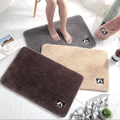 Thảm Lau Chân Chống Thấm Trơn Màu Đế Chống Trượt