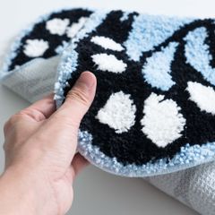 Thảm Lau Chân Dệt Lông Siêu Thấm Decor Các Vị Trí Trong Nhà Bướm Xanh