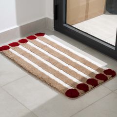 Thảm Lau Chân Dệt Lông Siêu Thấm Decor Các Vị Trí Trong Nhà Sọc Nâu