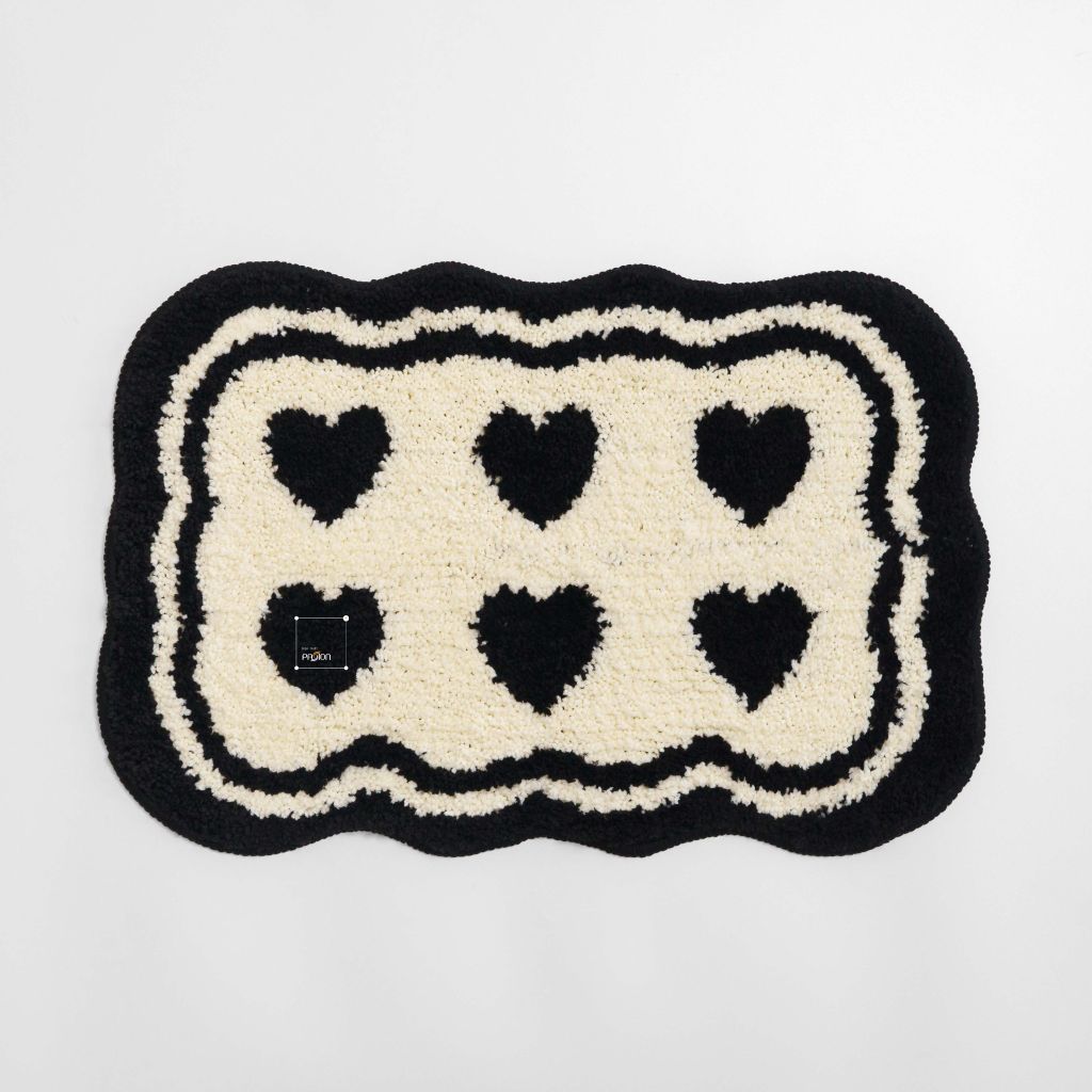 Thảm Lau Chân Nhà Tắm Thảm Cửa Ra Vào Phòng Hình Trái Tim