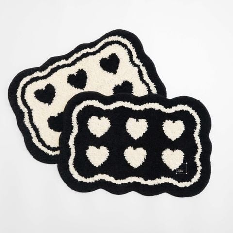 Thảm Lau Chân Nhà Tắm Thảm Cửa Ra Vào Phòng Hình Trái Tim