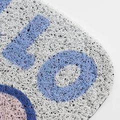 Thảm Lau Chân Nhựa Đan Rối Trang Trí Cửa Ra Vào Hình Mèo May Mắn