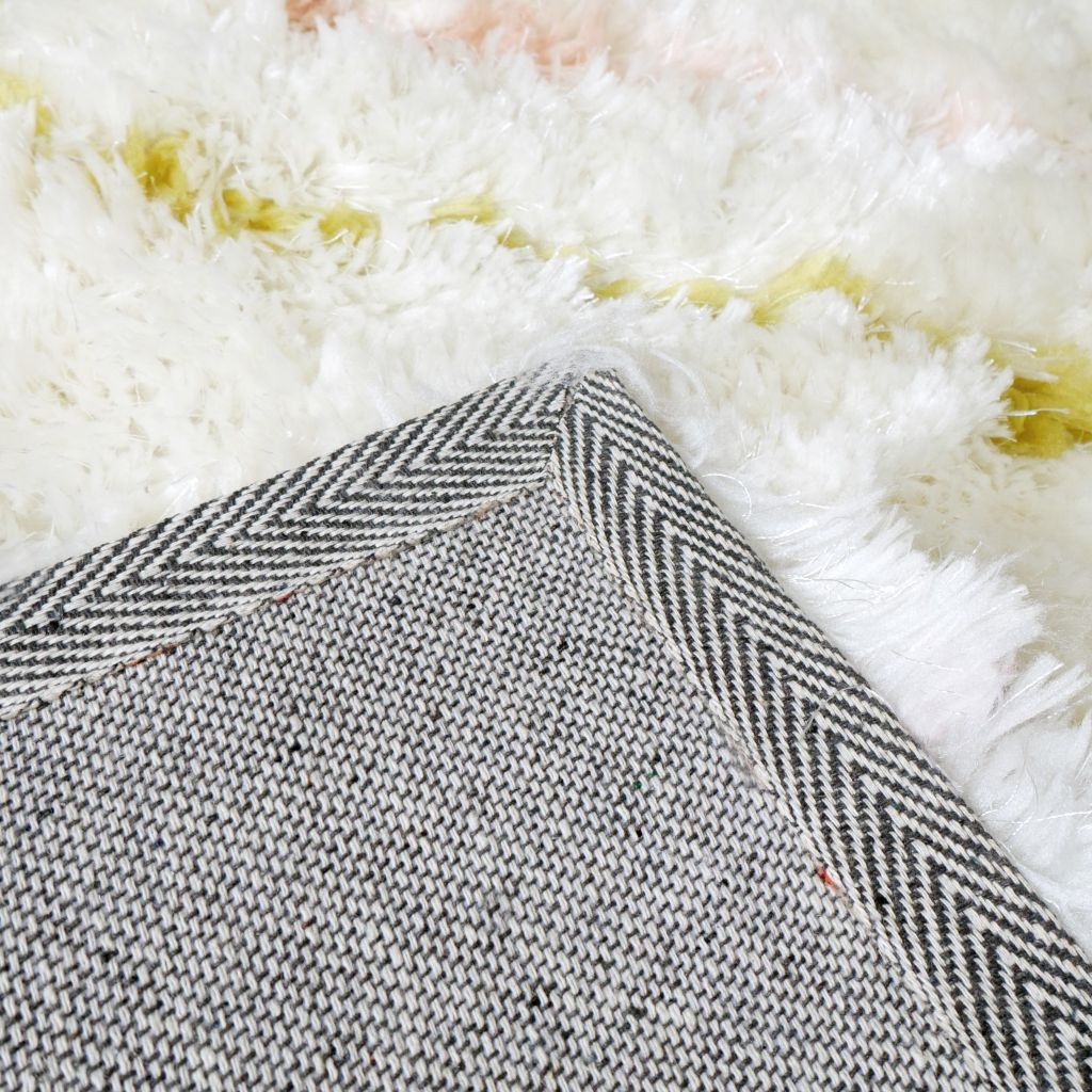 Thảm Lông Ngắn Cừu Dệt Sợi Xịn Mịn Họa Tiết Hình Học Màu