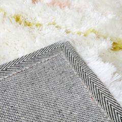 Thảm Lông Ngắn Cừu Dệt Sợi Xịn Mịn Họa Tiết Hình Học Màu