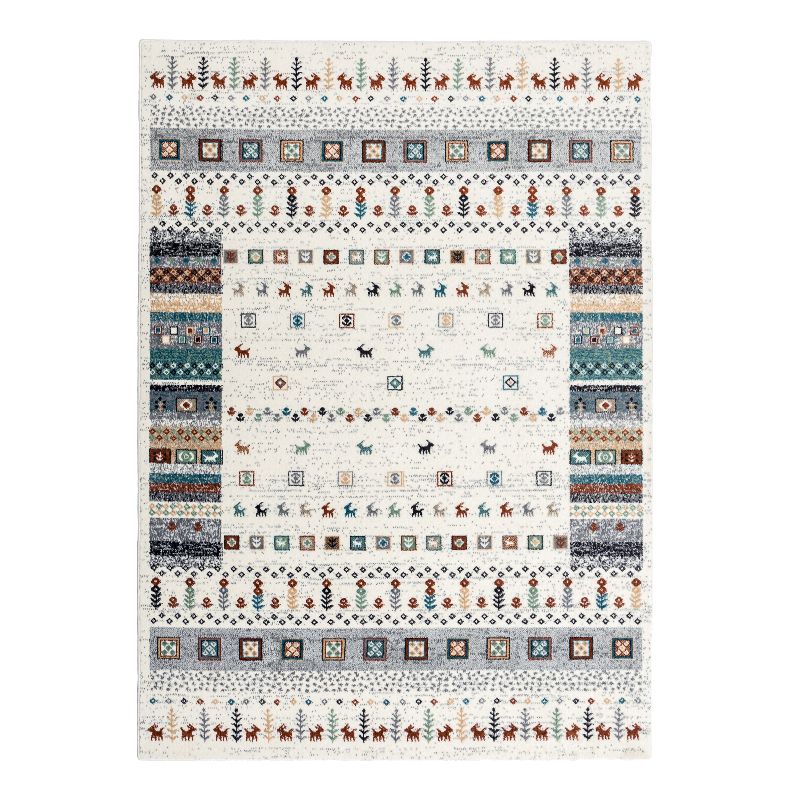 Thảm Lông Sợi Ngắn Bohemian Họa Tiết Chấm Bi Carpet Thảm Cao Cấp