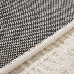 Thảm Trải Sàn Màu Trắng Bắc Âu Sợi Dệt Nổi Tam Giác Chống Thấm