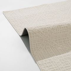 Thảm Trải Sàn Màu Trắng Bắc Âu Sợi Dệt Nổi Tam Giác Chống Thấm