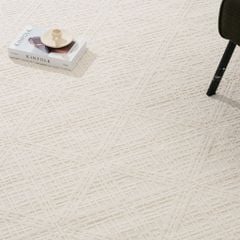 Thảm Trải Sàn Màu Trắng Bắc Âu Sợi Dệt Nổi Tam Giác Chống Thấm