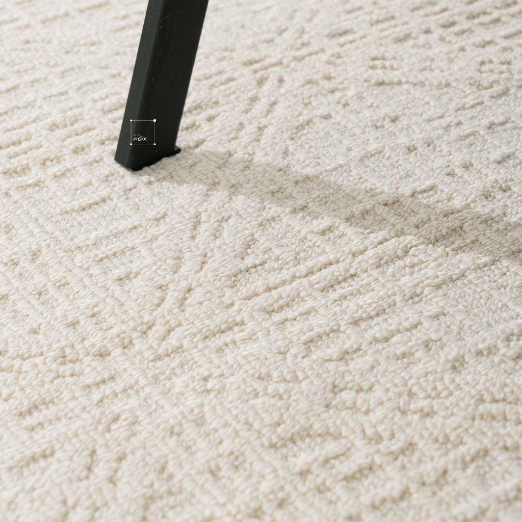 Thảm Trải Sàn Màu Trắng Bắc Âu Sợi Dệt Nổi Tam Giác Chống Thấm