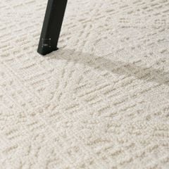 Thảm Trải Sàn Màu Trắng Bắc Âu Sợi Dệt Nổi Tam Giác Chống Thấm