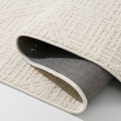 Thảm Trải Sàn Màu Trắng Bắc Âu Sợi Dệt Nổi Tam Giác Chống Thấm