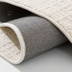 Thảm Trải Sàn Màu Trắng Bắc Âu Sợi Dệt Nổi Tam Giác Chống Thấm